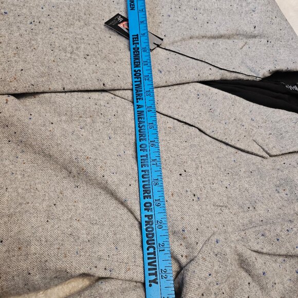 JF x Jason Bolden Unisex Gray Multi Wool Blend Oversize Long Coat L - Picture 3 of 10